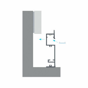 Алуминиев профил за вграждане в гипсокартон 2 метра Limines Lighting FLARO 10-0441-20