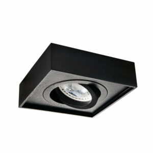 Луна за вграждане в таван Kanlux  MINI GORD DLP-50-B 28781 черно тяло с ротация, за лунички MR16