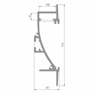 LED профил за вграждане в гипсокартон Limines Lighting TIANO 10-0561-20