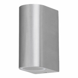 Фасадно осветително тяло IP44, 2xGU10, 220V, метал/стъкло, двустранно осветяване, IP44