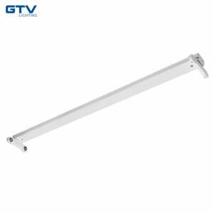 Двойна шина за LED пури 1500мм, 220V, 2x2Т8, max. 2x58W, бяло метално тяло, с едностранно захранване