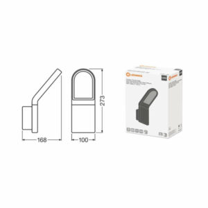 Фасадно LED осветително тяло Osram/LEDvance, 220V, 12W, 770lm, 3000K, IP54, 107°