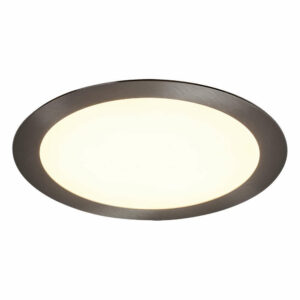 LED панел за вграждане 220V, 18W, 1400lm, 3000K, 120°, IP20, сатен хром, кръгло тяло