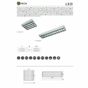 Осветително тяло за LED пури 2x120см, за повърхностен монтаж, бяло тяло, алуминиев отражател, без пури в комплекта Осветително тяло за LED пури 2x120см, за повърхностен монтаж, бяло тяло, алуминиев отражател, без пури в комплекта