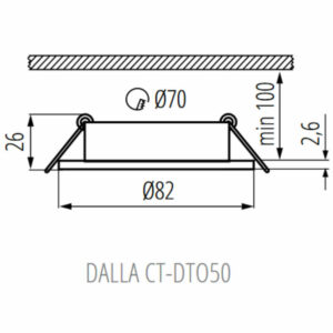 Тяло за лунички Dalla 22436 черен кръг без луничка Kanlux KAN-22436