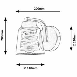 LED Аплик за Стена Rabalux Zenaida 3542 230V IP20 E27 Черен