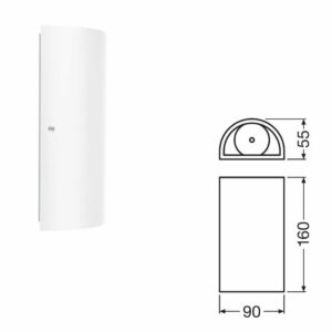 Фасадно LED осветително тяло Osram/LEDvance, 220V, 12W, 700lm, 3000K, IP54, 280°, двустранно осветяване