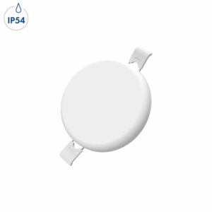 IP54 LED панел за вграждане, кръг 9W, бяла 6000K светлина, ъгъл на излъчваната светлина 180° градуса, алуминий/поликарбонат, бял