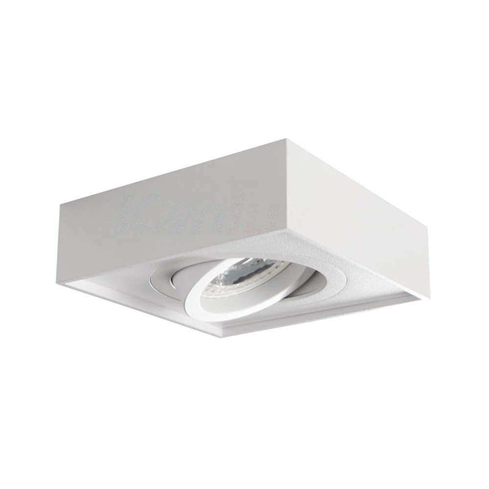 Луна за вграждане в таван Kanlux MINI GORD DLP-50-W 28780 бяло тяло с ротация, за лунички MR16