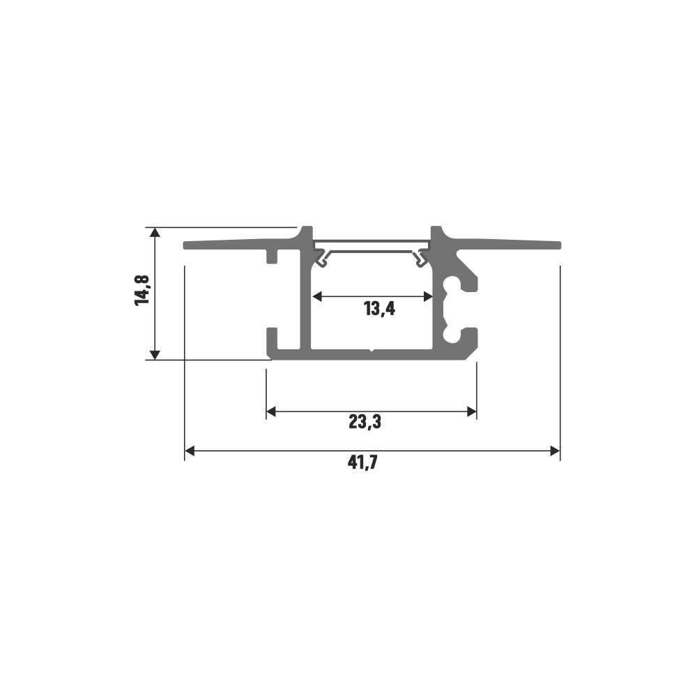 Алуминиеви профили за LED лента 3м Lumines MONO 10-0684-30 за вграждане в гипсокартон - Image 8