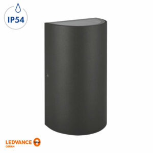 Фасадно LED осветително тяло Osram/LEDvance, 220V, 12W, 700lm, 3000K, IP54, 280°, тяло в цвят антрацит, двустранно осветяване