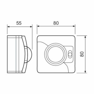 Сензор за движение Philips 220V, max. 1000VA, контрол 25m2, IP20 913700350303