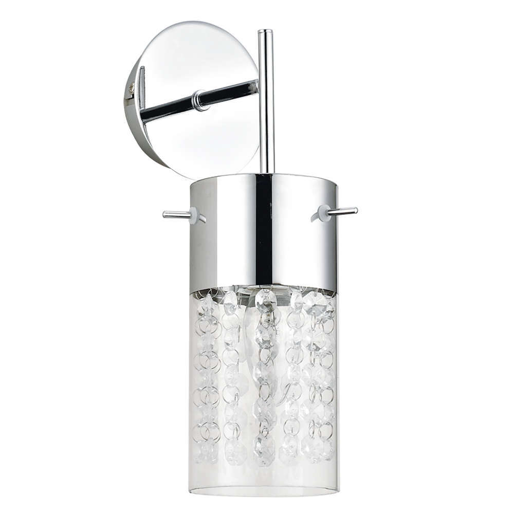 Аплик Rabalux Waterfall 6449, 220V, 1xE14, IP20, метал/кристал/стъкло