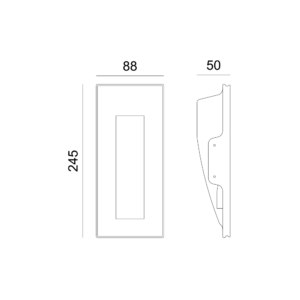 Гипсова луна за стъпала Aca Lighting Myla G8011LED 220V 1.5W 3000K 150LM ИНДИРЕКТНО ОСВЕТЯВАНЕ