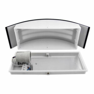 Външно осветително тяло фасаден аплик LVT Doris 7057, 220V, фасунга 1xE27, IP44, алуминий, поликарбонат