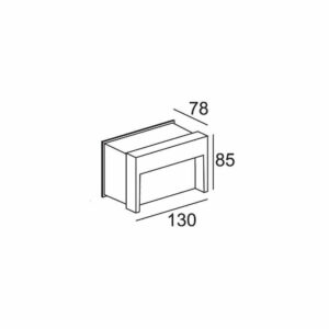 Архитектурен спот за вграждане Aca Lighting HI2521 220V, 3W, 3000K, 63lm, 84°, IP65