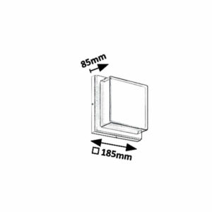 Външно осветително тяло LED фасаден аплик RABALUX ANDORRA 8829, 220V, 12W, 650lm, 4000K, IP54, МЕТАЛ, ЧЕРЕН