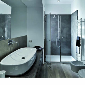 Луна за вграждане IP44, фасунга 1xGU10, 220V, стационарна, кръгло тяло, бял цвят