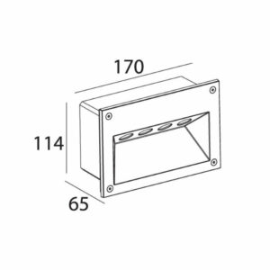 Архитектурен спот за вграждане Aca Lighting HI2582 220V, 4W, 3000K, 327lm, IP65