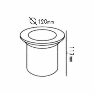 Осветително тяло за вграждане в земя Aca HI7371M, фасунга GU5.3, неръждаема стомана и закалено стъкло, IP66