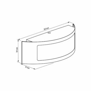 Фасадно осветително тяло аплик Ultralux FOTSE27GR, 220V, Е27, IP44, монтаж за стена, алуминий, поликарбонат, цвят графит