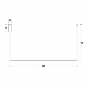 Черен LED пендел Zambelis 20119