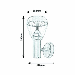 Фасаден LED аплик Rabalux Amalfi 7919 8W 760lm 220V 4000K метално тяло Inox тяло IP44