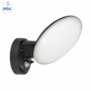 IP54 LED АПЛИК СЪС СЕНЗОР RABALUX VARNA 8135 220V 12W 4000K 720lm ПОЛИКАРБОНАТ ЧЕРНО/БЯЛ