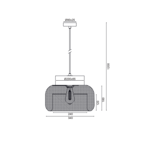 Пендел ACA Lighting Maracu GN51P134CB 220V фасунга Е27 IP20 метално тяло с корк