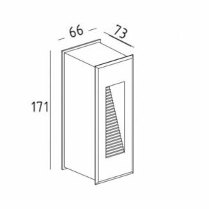Архитектурен спот за вграждане Aca Lighting HI2513 220V, 3W, 3000K, 59lm, IP65