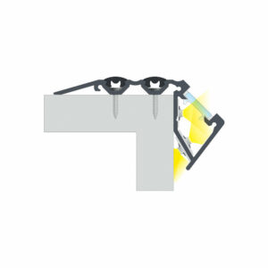 Алуминиев профил за LED лента за стъпала Lumines Scala черен мат 1м