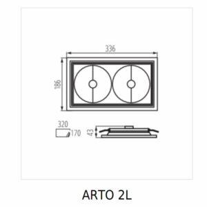 Луна за вграждане, двоен кардан, IP20, съвместима с лампи2 xAR111, цокъл G53, ротация на тялото, цвят сребрист Kanlux KAN-26614