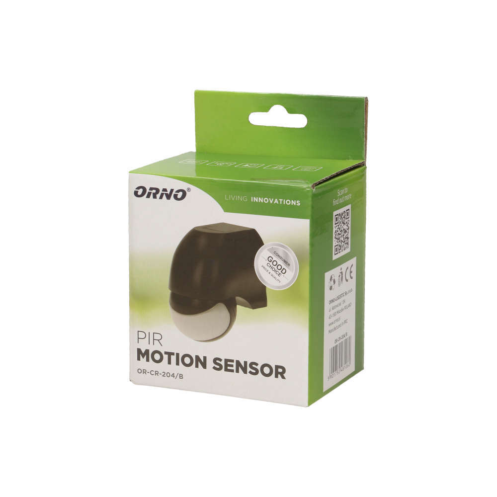 PIR сензор за движение Orno CR-204/B, IP44, мощност 1200W max., LED до 300W - Image 2