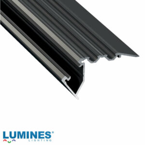 Алуминиев профил за LED лента за стъпала Lumines Scala черен мат 1м