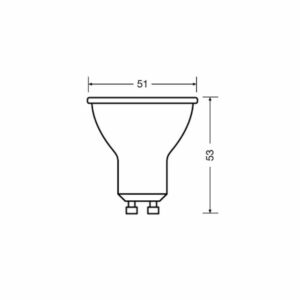 LED луничка Osram 220V, GU10, 3.2W, 230lm, 2700K, 36°