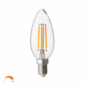 Filament димируемa LED крушка конус 4W E14 2700K 220-240V AC Ultralux LFC41427D