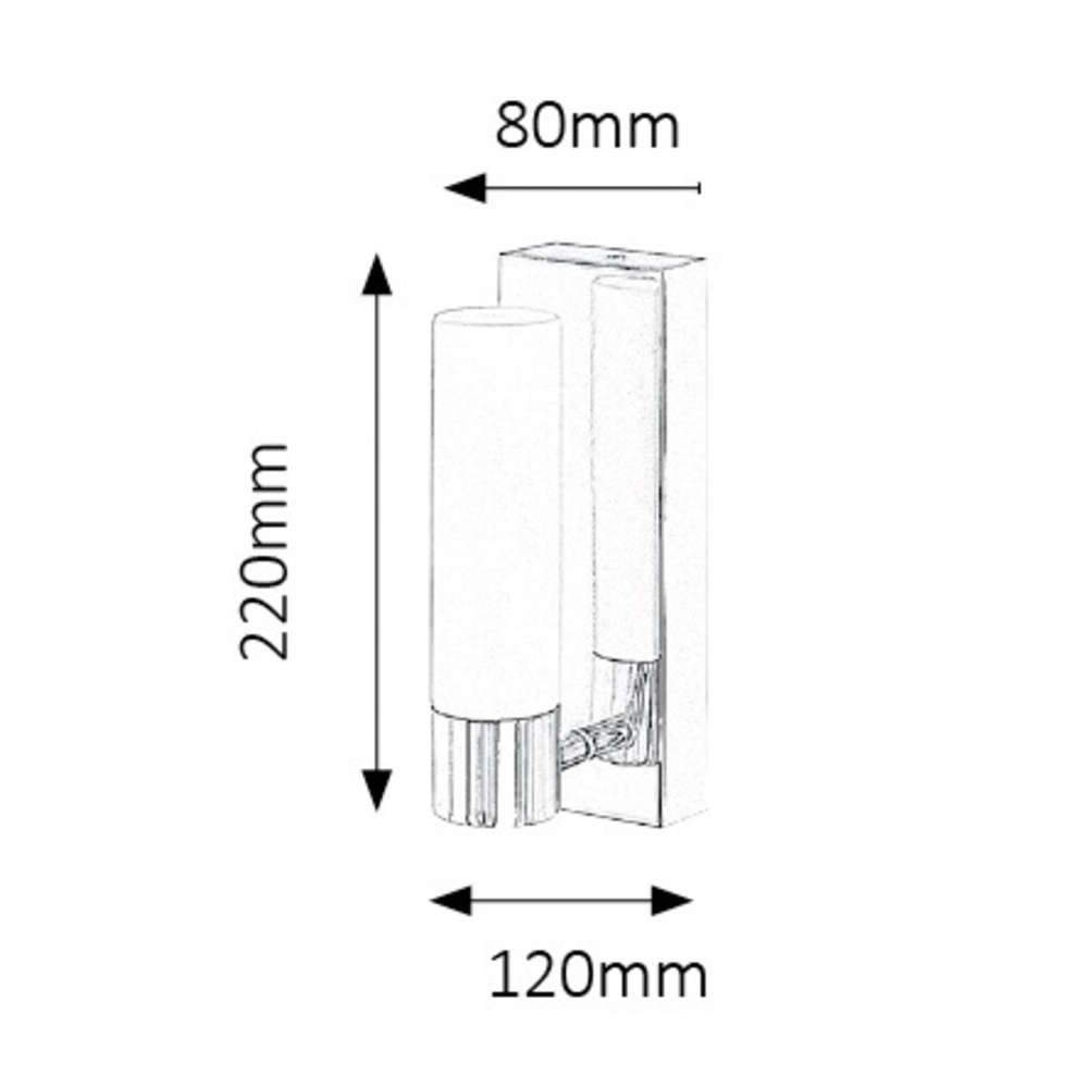LED аплик Rabalux Jim 5749, 220V, 5W, 400lm, 4000K, IP44, хром и стъкло, 36 месеца гаранция - Image 4
