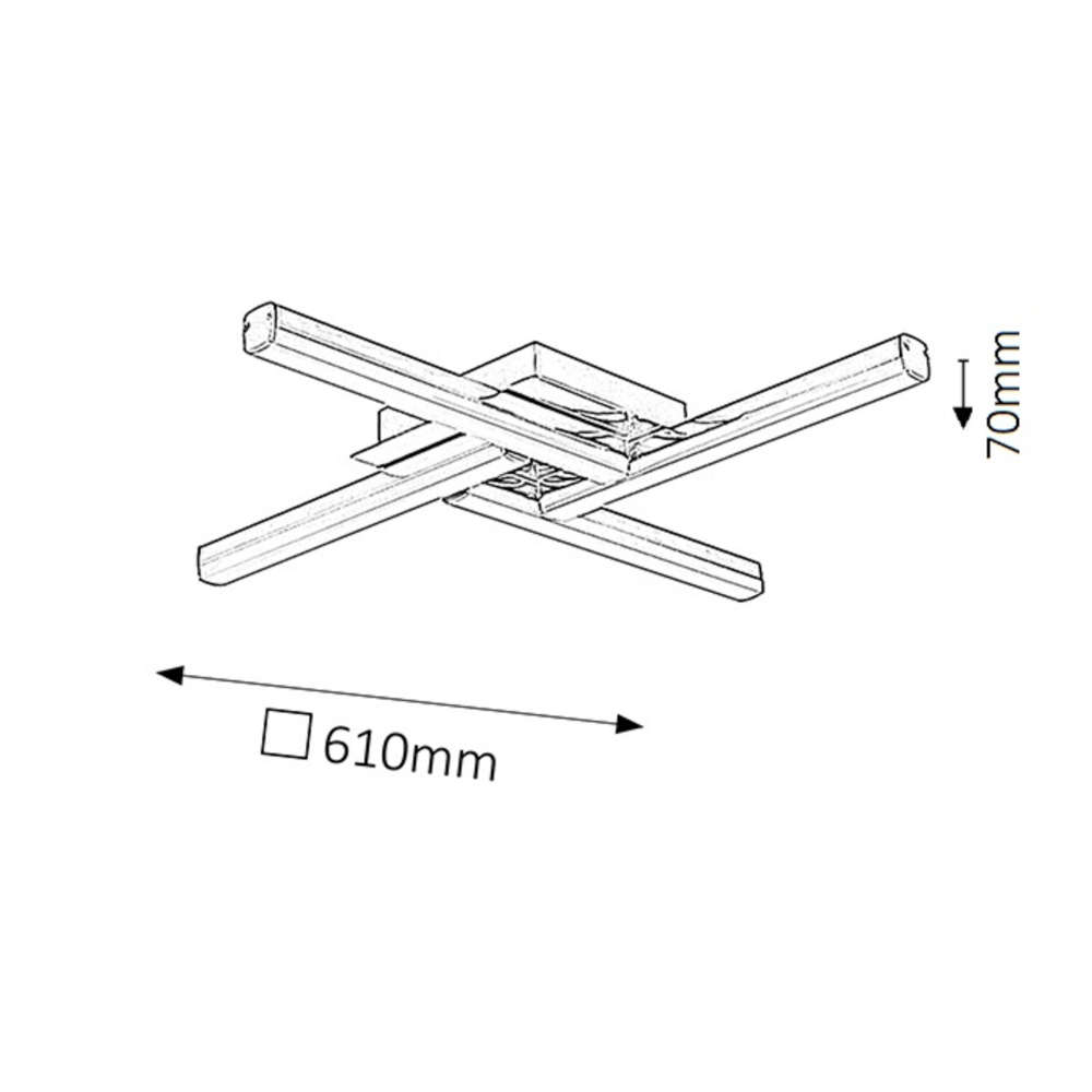 LED плафон за баня Rabalux Antonia 5896, 220V, 24W, 2200lm, 4000K, IP44, метал/поликарбонат - Image 4