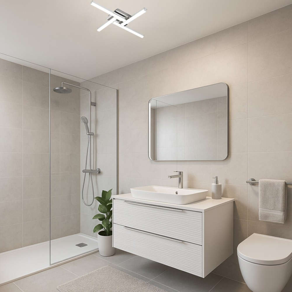 LED плафон за баня Rabalux Antonia 5896, 220V, 24W, 2200lm, 4000K, IP44, метал/поликарбонат - Image 3
