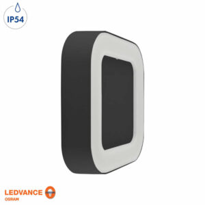 Фасадно LED осветително тяло Osram/LEDvance, 220V, 13W, 480lm, 3000K, IP54, 100°, квадрат, цвят антрацит