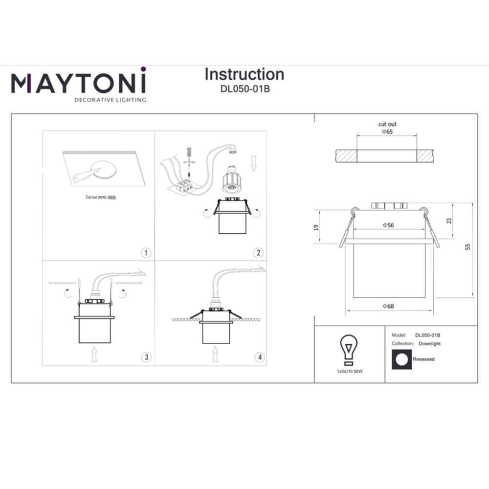 Луна за вграждане Maytoni Reif DL050-01WG - Image 5