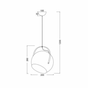 Пендел ACA Lighting Akanes OD8067CG 220V IP20 сферичен дизайн в цвят полирана мед основа за насочване и фасунгa 1xЕ27