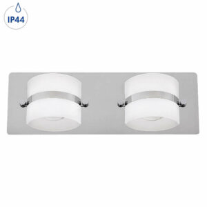 LED аплик Rabalux Tony, 220V, 2x5W, 2x365lm, 4000K, IP44, хром, 36 месеца гаранция