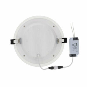 LED стъклен панел за вграждане VITO LENA-RG 12W 6000K 1200lm 120° IP20 кръг