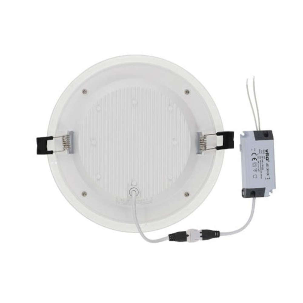 LED стъклен панел за вграждане VITO LENA-RG 12W 6000K 1200lm 120° IP20 кръг - Image 2