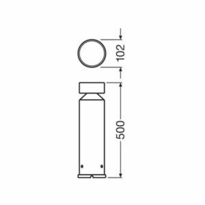 Градинско лед осветително тяло LEDvance, 220V, 6W, 360lm, 3000K, IP44, 500mm, 160°