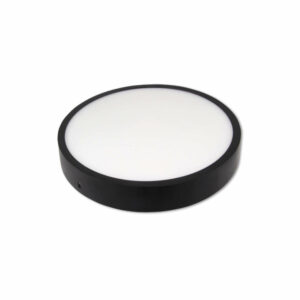 LED панел за обемен монтаж LVT 1503, 220V, 24W, 4000К, 1920lm, IP20, кръг, алуминий, цвят черен мат