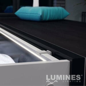 Ъглов алуминиев профил за LED ленти Lumines Lighting 10-0032-20, 2 метра, черен мат