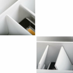 Лед аплик за фасада, 220V, COB диоди, неутрална светлина, ръчно регулиране на ъгъла на светлинния лъч, бяло тяло