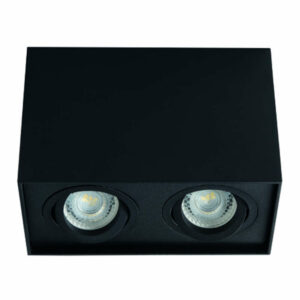 Луна за повърхностен монтаж Kanlux GORD DLP 250-W 25474, 220V, 2XGU10, max. 2x50W, алуминий, цвят черен